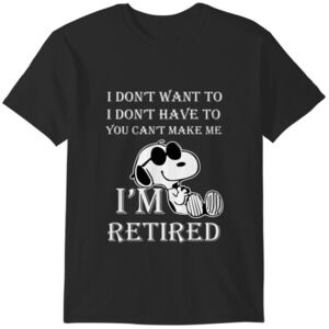 Snoopy T-Shirt I’m Retired Peanuts Fan Tee